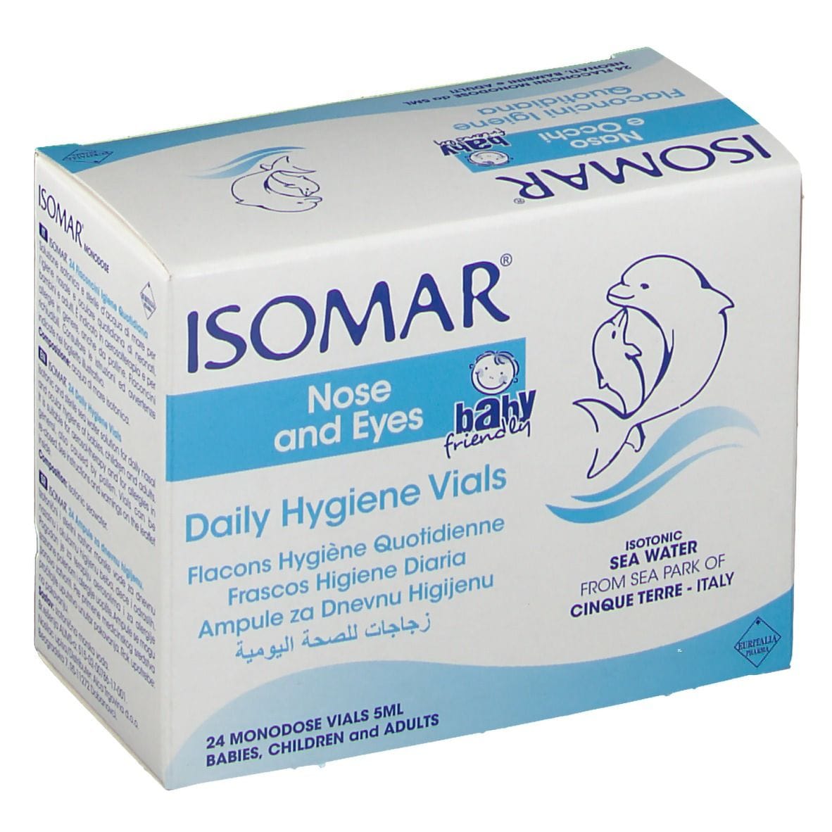 ISOMAR SOLUZIONE ISOTONICA ACQUA MARE IGIENE QUOTIDIANA 24 FLACONCINI MONODOSE 5 ML