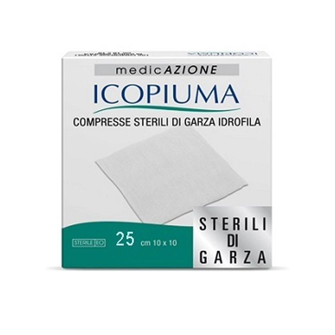 Garza Compressa Idrofila Icopiuma 10 X10 Cm 25 Pezzi