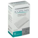 ICOPIUMA GARZA COMPRESSA IDROFILA IN COTONE PIEGATA STERILE SENZA FILO DI BARIO TITOLO 12/8 MISURA 18X40 CM IN BUSTA SINGOLA 12 PEZZI