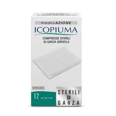 ICOPIUMA GARZA COMPRESSA IDROFILA 36X40CM 12 PEZZI ICOPIUMA GARZA COMPRESSA IDROFILA 36X40CM 12 PEZZI