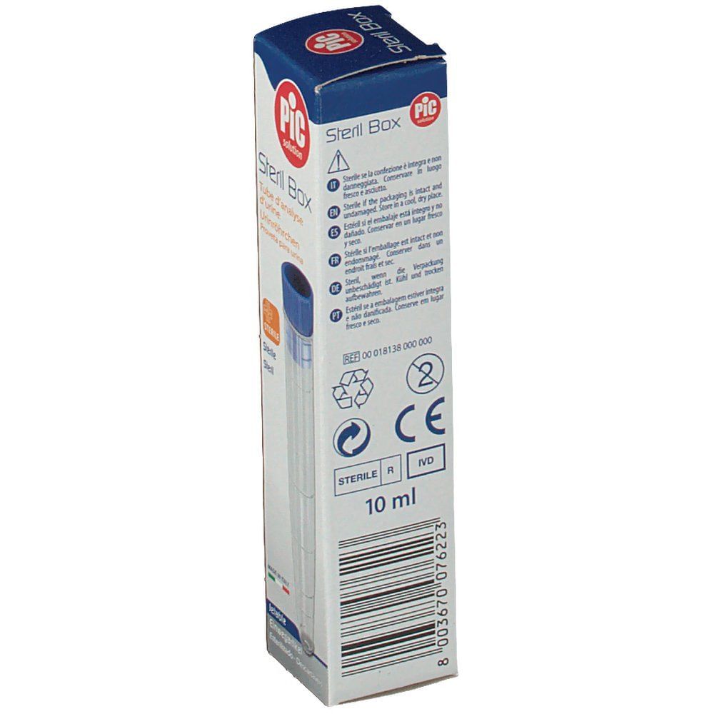 PROVETTA PIC PER ANALISI URINE 12 ML TAPPO A PRESSIONE