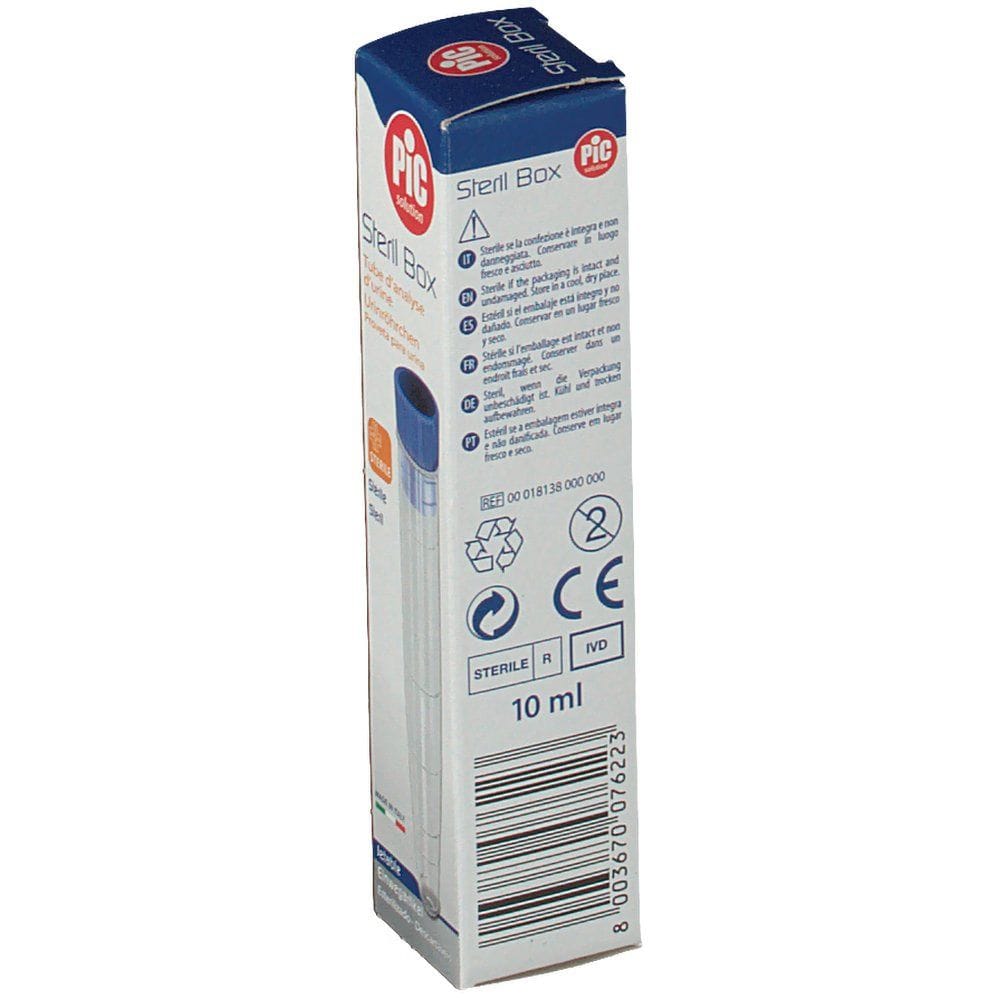 Provetta PIC per analisi urine 12ml con tappo a pressione