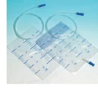 SACCA RACCOLTA URINA DA LETTO IN PVC NON STERILE VOLUME 2 LITRI TUBO LUNGHEZZA 90 CM CON SCARICO E VALVOLA ANTIREFLUSSO 30 PEZZI