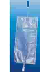SACCA PER URINA DA GAMBA PVC CON TUBO RACCORDO 10 CM PER COLLEGAMENTO COSCIA CAPACITA' 750 ML VALVOLA ANTIREFLUSSO 30 PEZZI