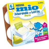 Merenda Nestlé Mio al Latte con Pera per bambini, 4x100g