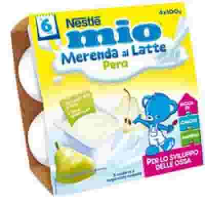 Merenda Nestlé Mio al Latte con Pera per bambini, 4x100g