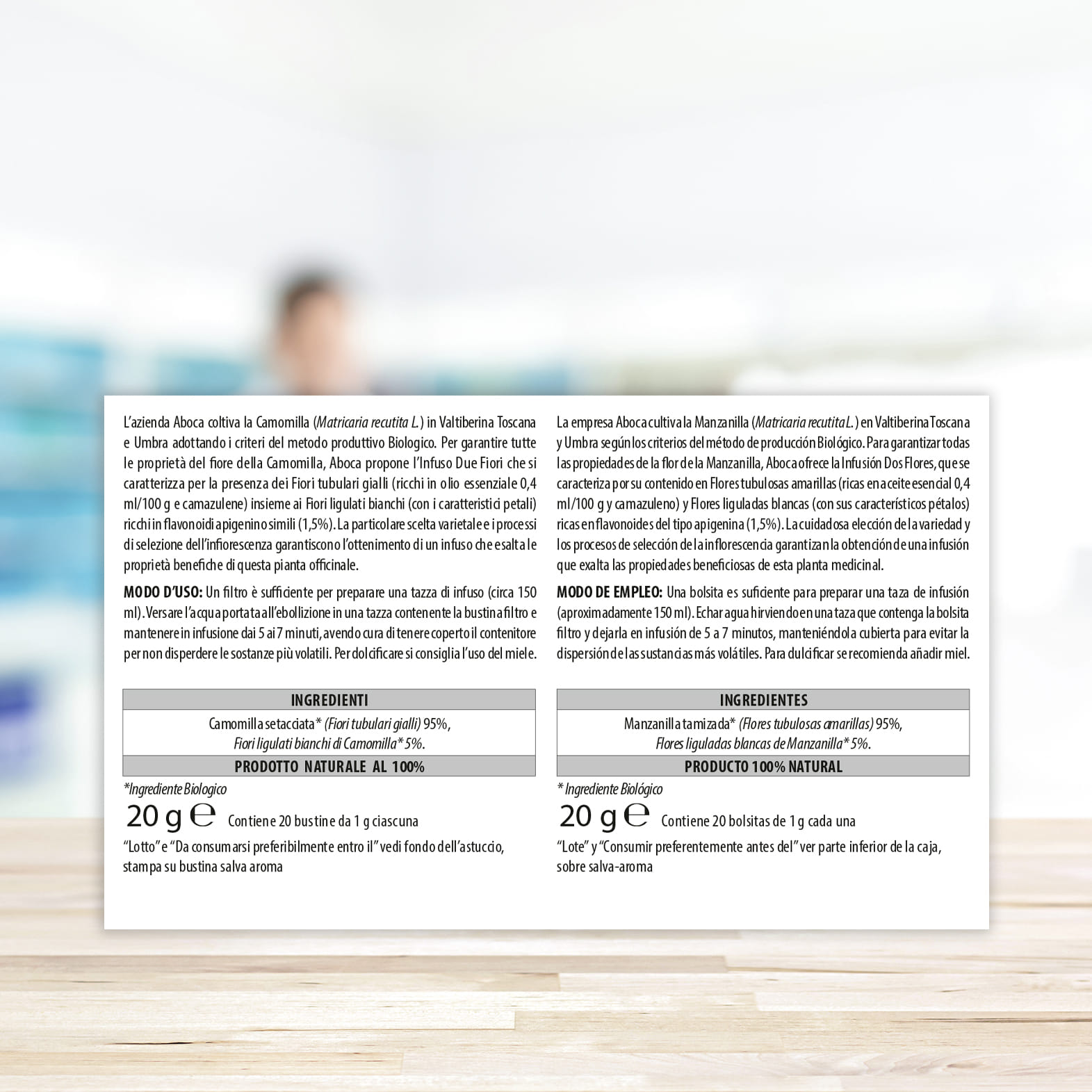 L'INFUSO DUE FIORI TISANA 20 FILTRI