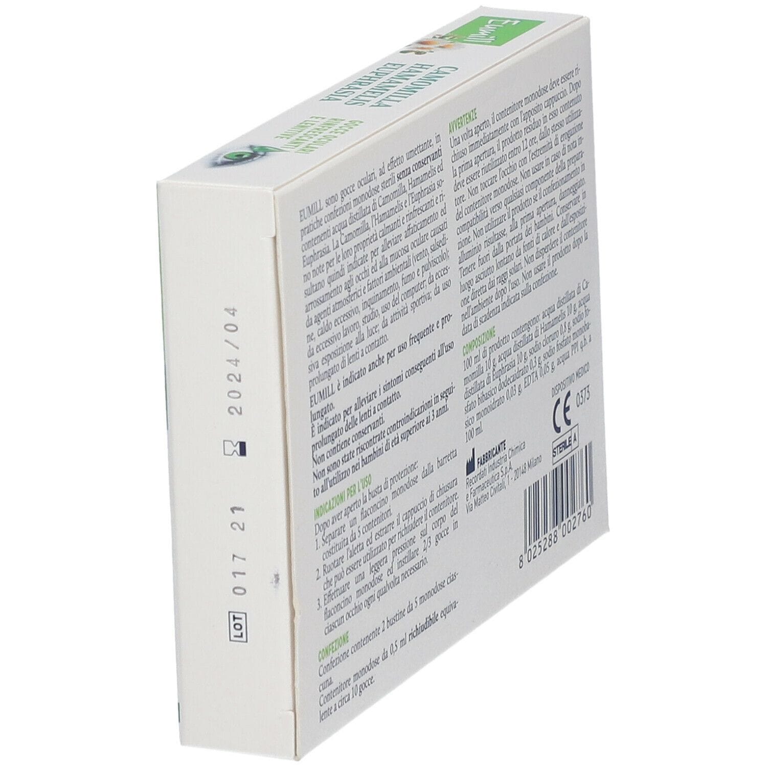 EUMILL GOCCE OCULARI 10 FLACONCINI MONODOSE 0,5 ML