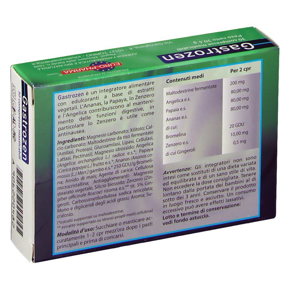 GASTROZEN 30 COMPRESSE MASTICABILI