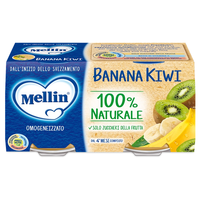 Mellin Omogeneizzato Banana Kiwi 100 G 2 Pezzi