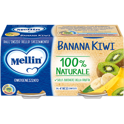 MELLIN OMOGENEIZZATO BANANA KIWI 100 G 2 PEZZI