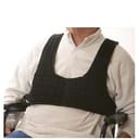 CINTURA PETTORALE PER CARROZZELLA MODELLO COMPLETO DI BRETELLAGGIO VERTICALE IN COTONE 100%. CINTURA DI SOSTEGNO E ANTISCIVOLAMENTO PER PAZIENTI COSTRETTI ALLA CARROZZELLA