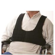 CINTURA PETTORALE PER CARROZZELLA MODELLO COMPLETO DI BRETELLAGGIO VERTICALE IN COTONE 100%. CINTURA DI SOSTEGNO E ANTISCIVOLAMENTO PER PAZIENTI COSTRETTI ALLA CARROZZELLA