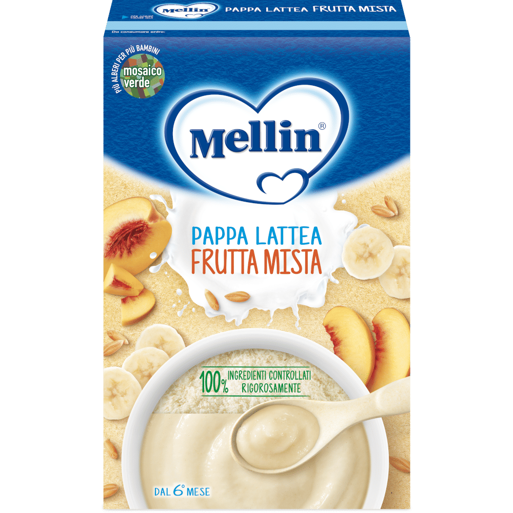 Pappa Lattea Mellin alla Frutta per svezzamento, 250g