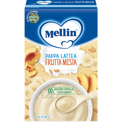 Pappa Lattea Mellin alla Frutta per svezzamento, 250g