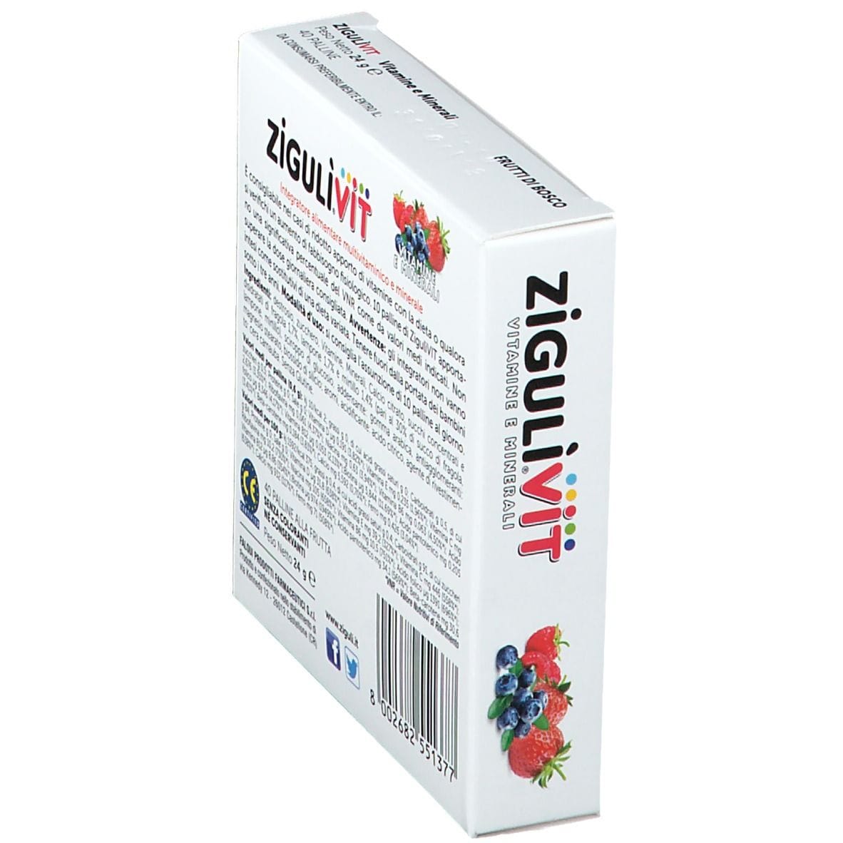 Integratore Zigulì Vit Frutti di Bosco, 40 confetti