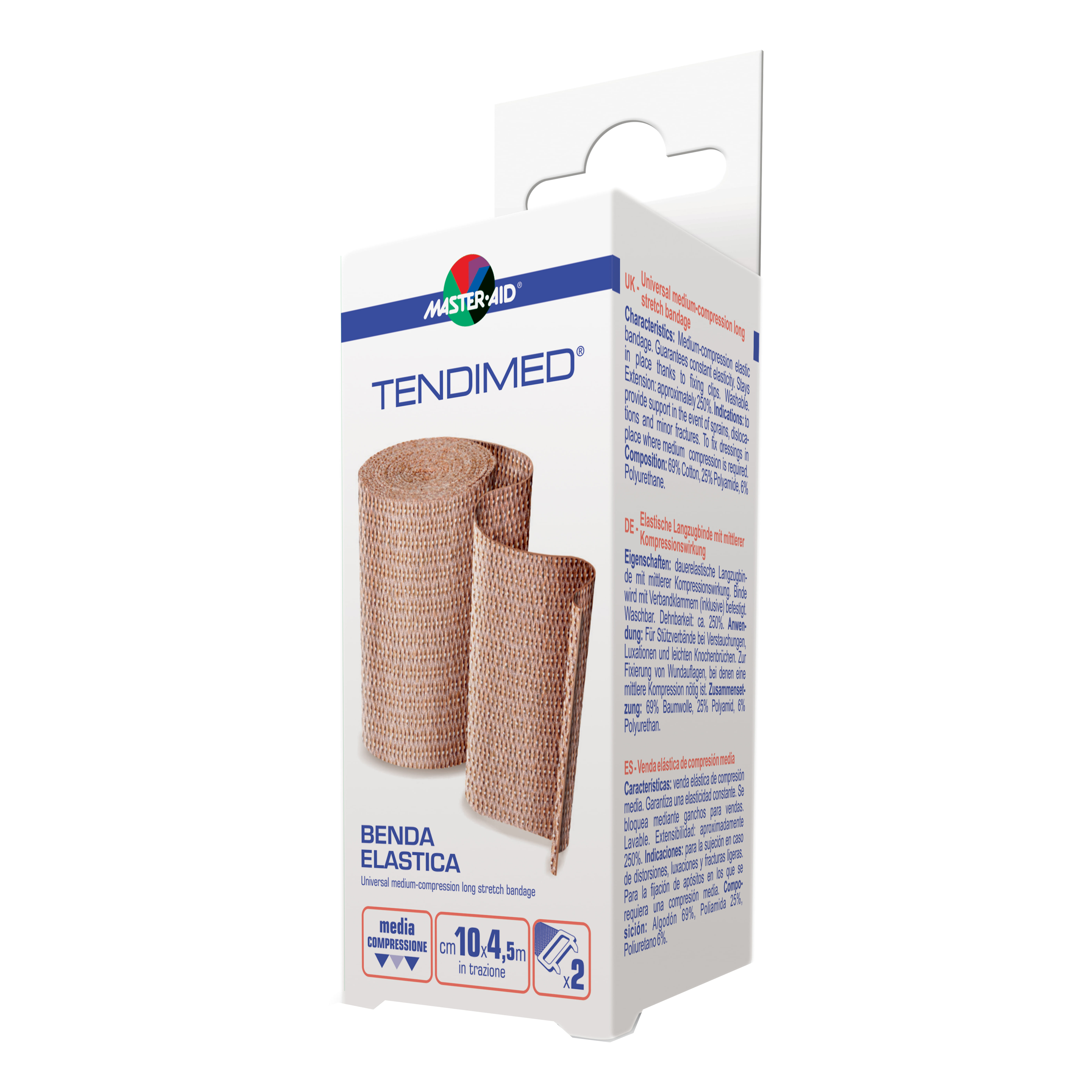 Benda Elastica Master-Aid Tendimed 10x4,5m compressione media