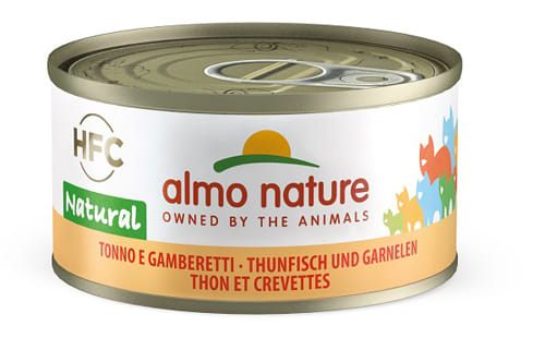 Alimento umido Almo Nature gatto tonno e gamberi 70g