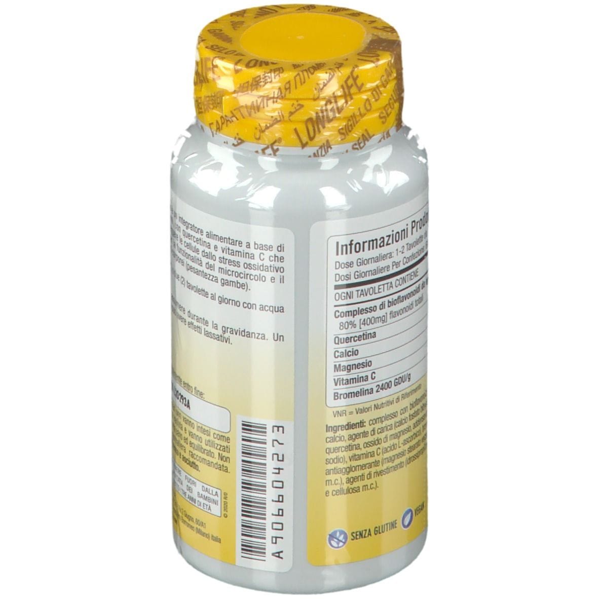 LONGLIFE BIOFLAVONOIDS PLUS 60 TAVOLETTE RIVESTITE SENZA GLUTINE