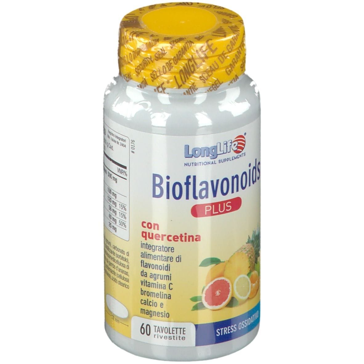 LONGLIFE BIOFLAVONOIDS PLUS 60 TAVOLETTE RIVESTITE SENZA GLUTINE