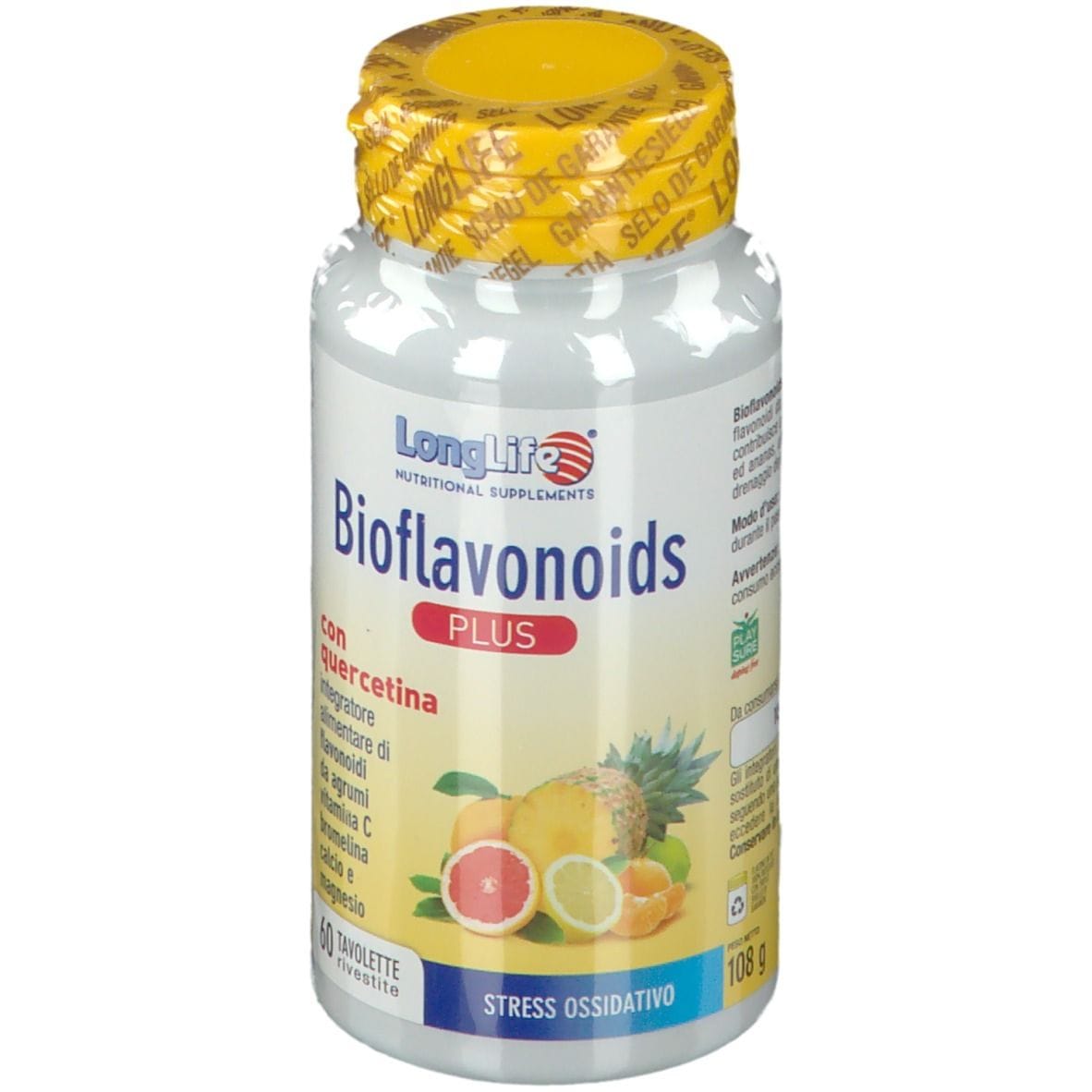 LONGLIFE BIOFLAVONOIDS PLUS 60 TAVOLETTE RIVESTITE SENZA GLUTINE