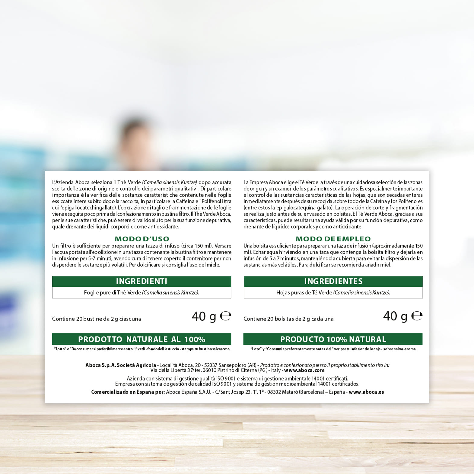 THE VERDE SENZA MENTA 20 BUSTE 2 G