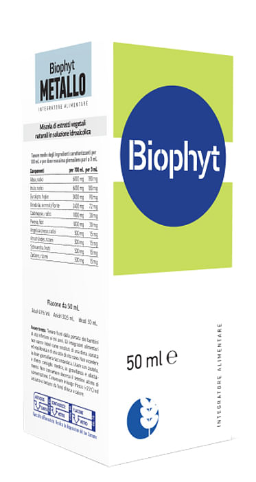 Biophyt Metallo 50 Ml Soluzione Idroalcolica