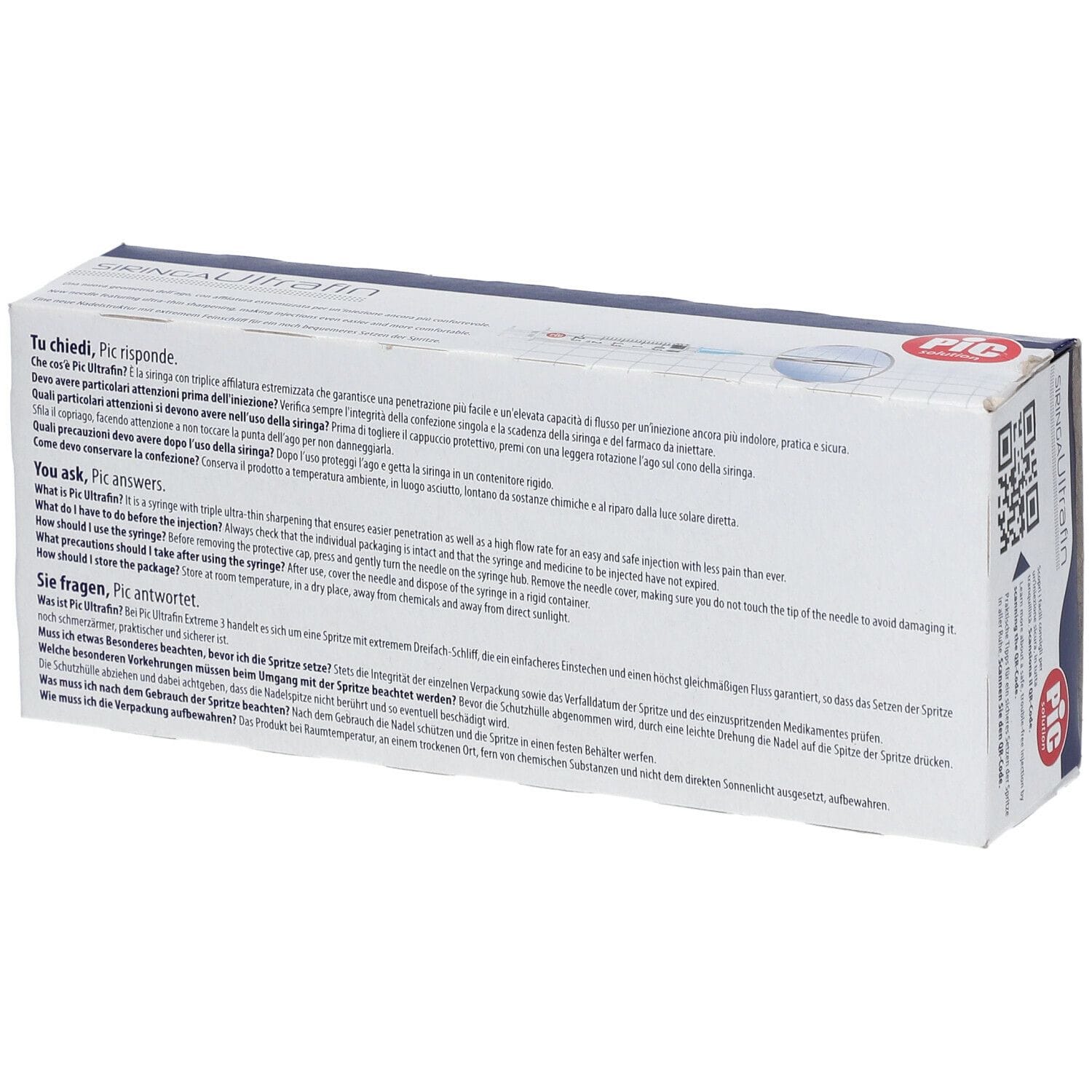 SIRINGA PIC STERILE MONOUSO CAPACITA' 2,5ML CON AGO GAUGE14 10 PEZZI