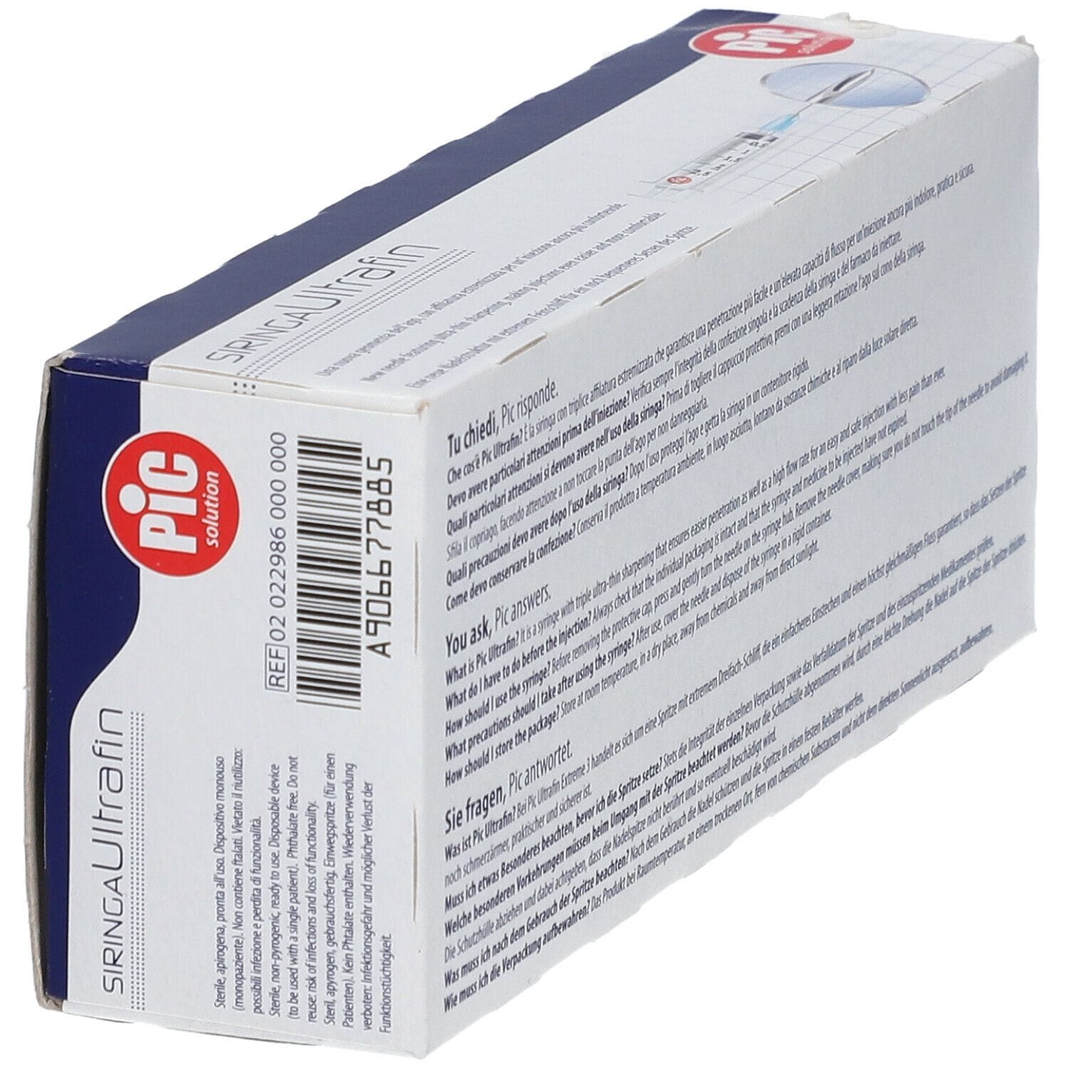 SIRINGA PIC STERILE MONOUSO CAPACITA' 2,5ML CON AGO GAUGE14 10 PEZZI