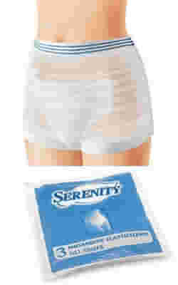 MUTANDINA ELASTICA RETTANGOLARE A RETE SERENITY XS 3 PEZZI
