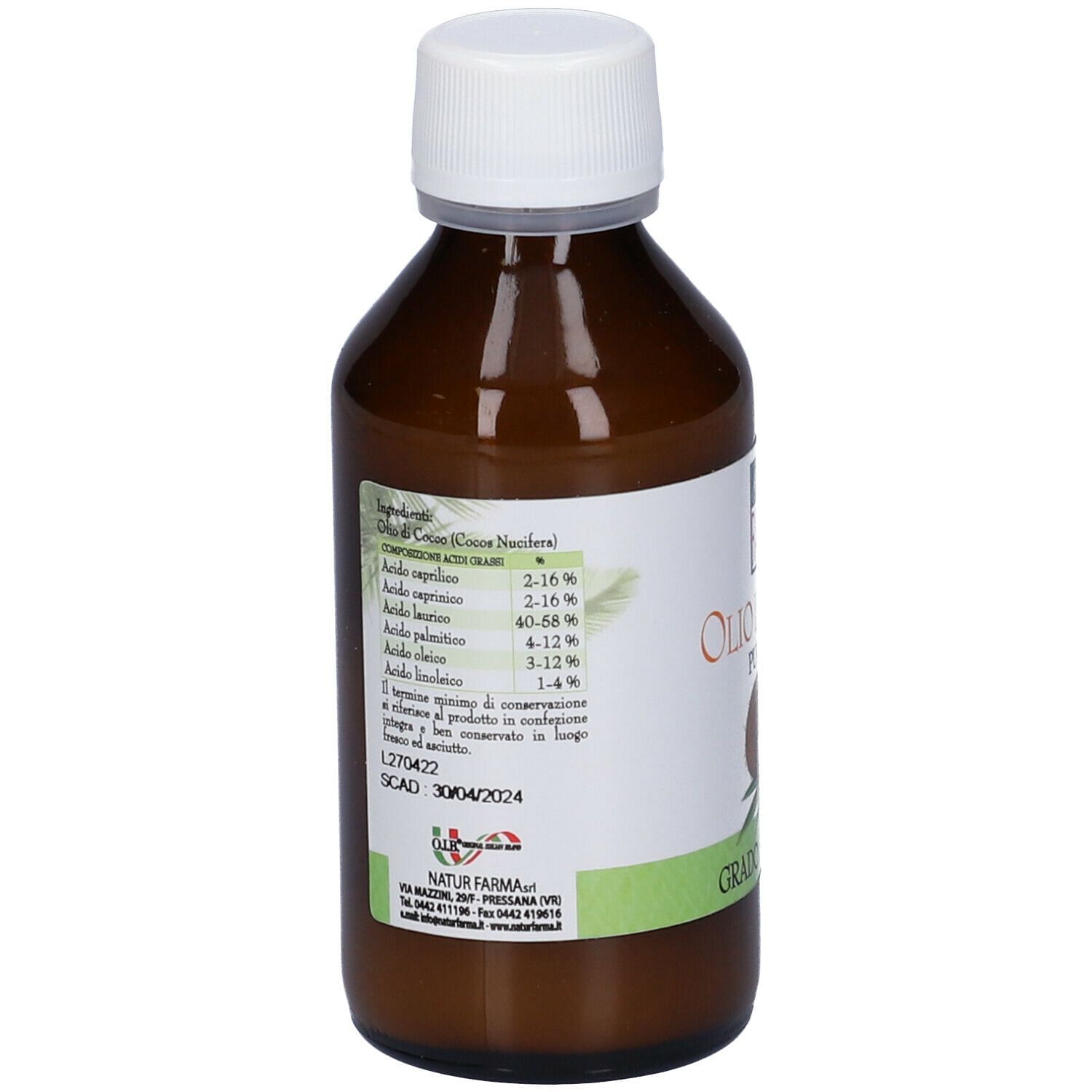 Raihuen Olio Cocco Grado Alimentare 100 Ml