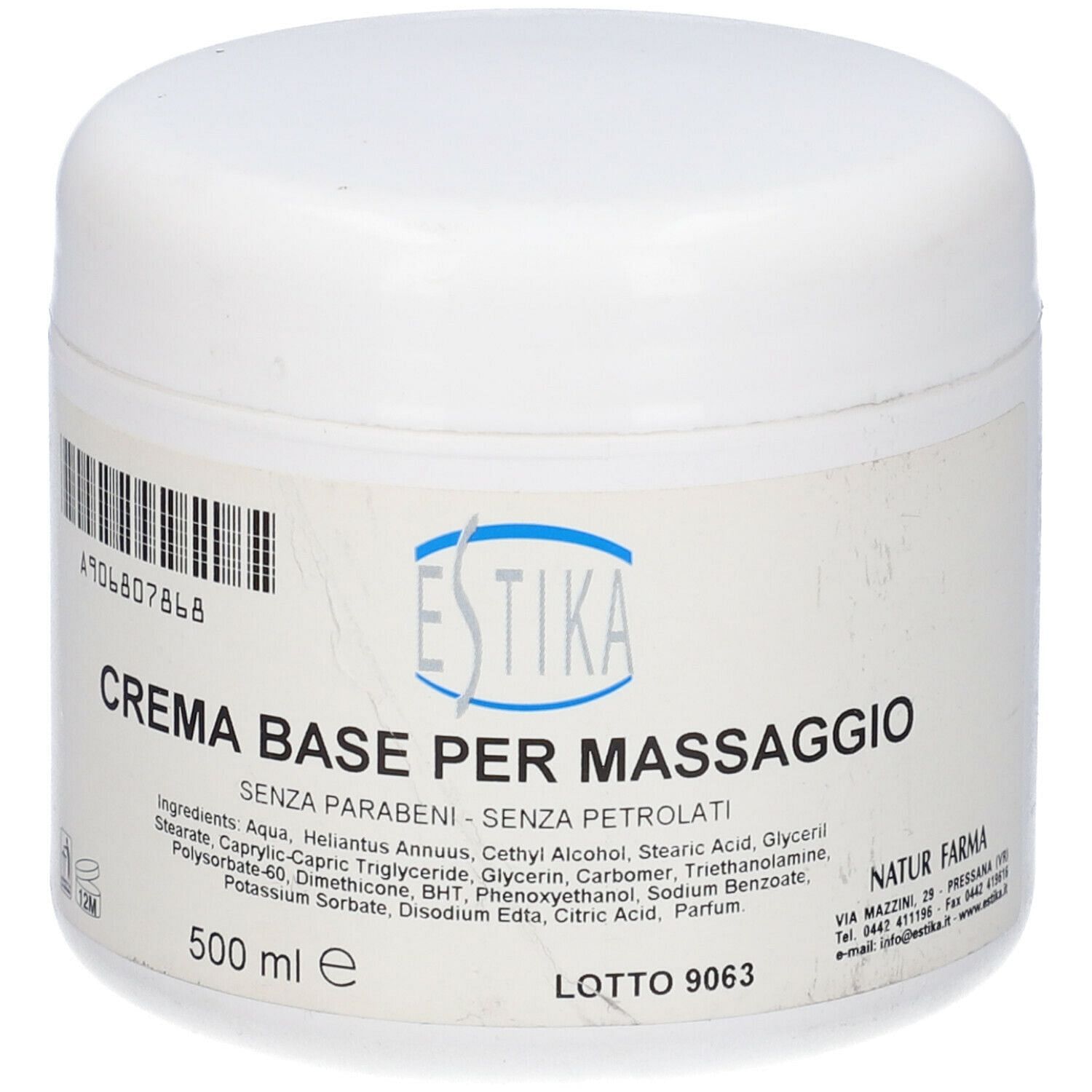 Estika Crema Base Massaggio 500 Ml