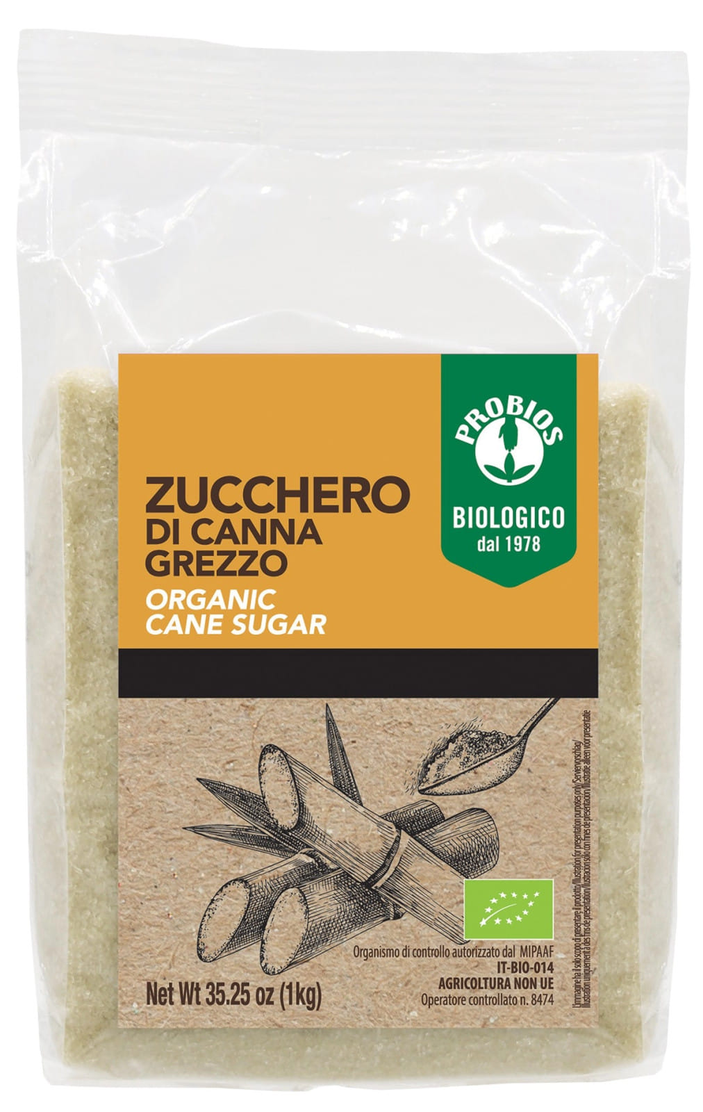 ZUCCHERO DI CANNA GREZZO 1 KG