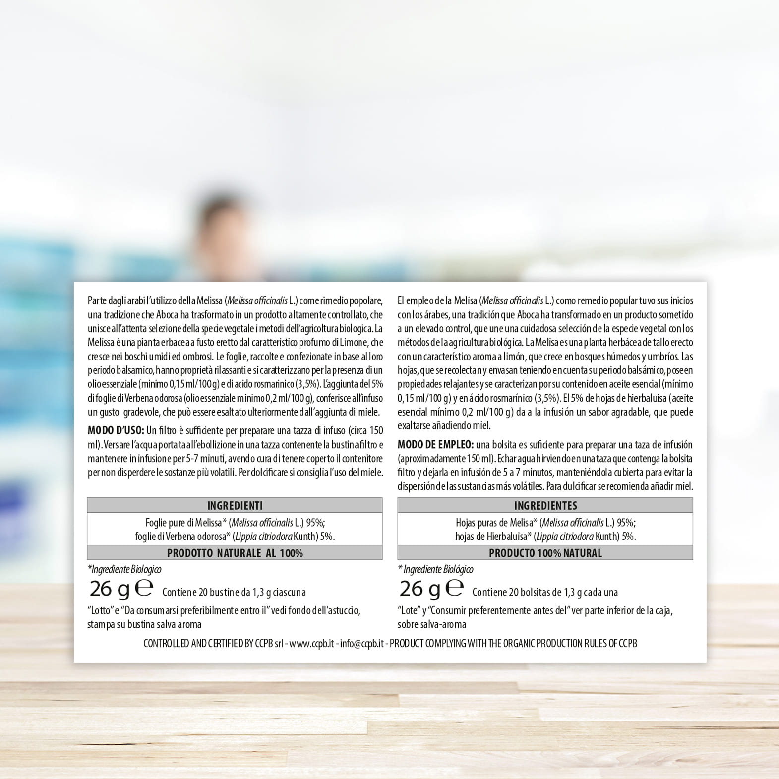 MELISSA TISANA 20 BUSTINE DA 1,4 G L'UNA