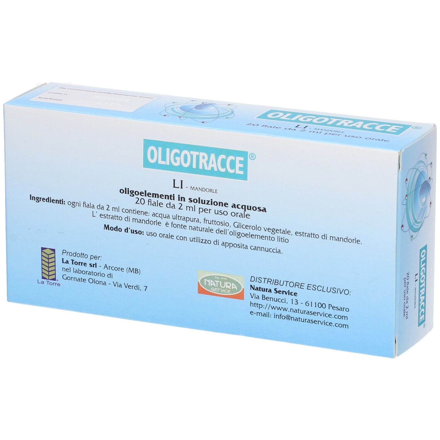 Integratore Oligotracce Litio, 20 fiale da 2ml