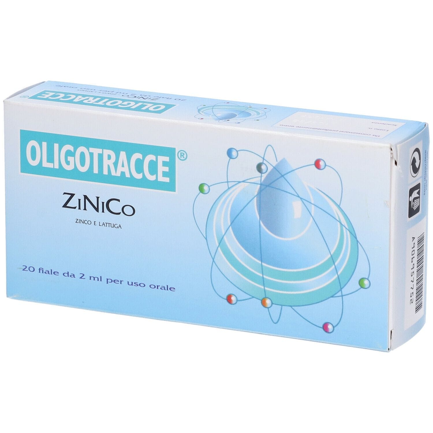 Integratore Oligotracce Zinco, Nichel e Cobalto 20 Fiale