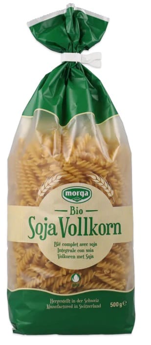 Pasta integrale Morga Spirali BIO con soia, 500g