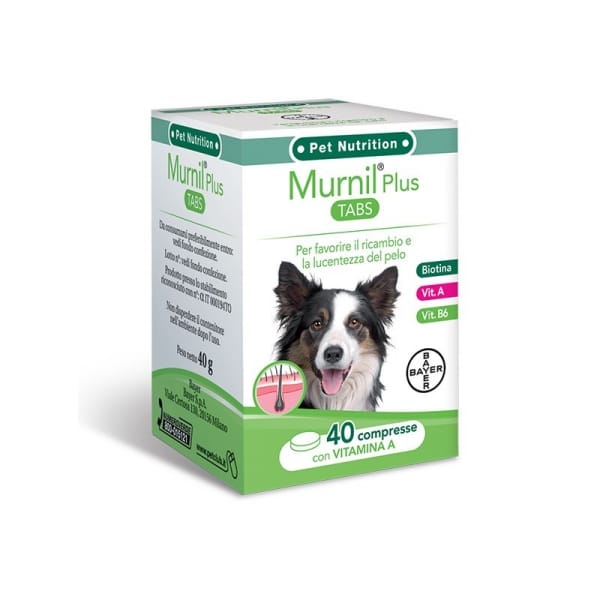 Integratore Murnil PLUS per pelo e mantello del cane, 40 compresse