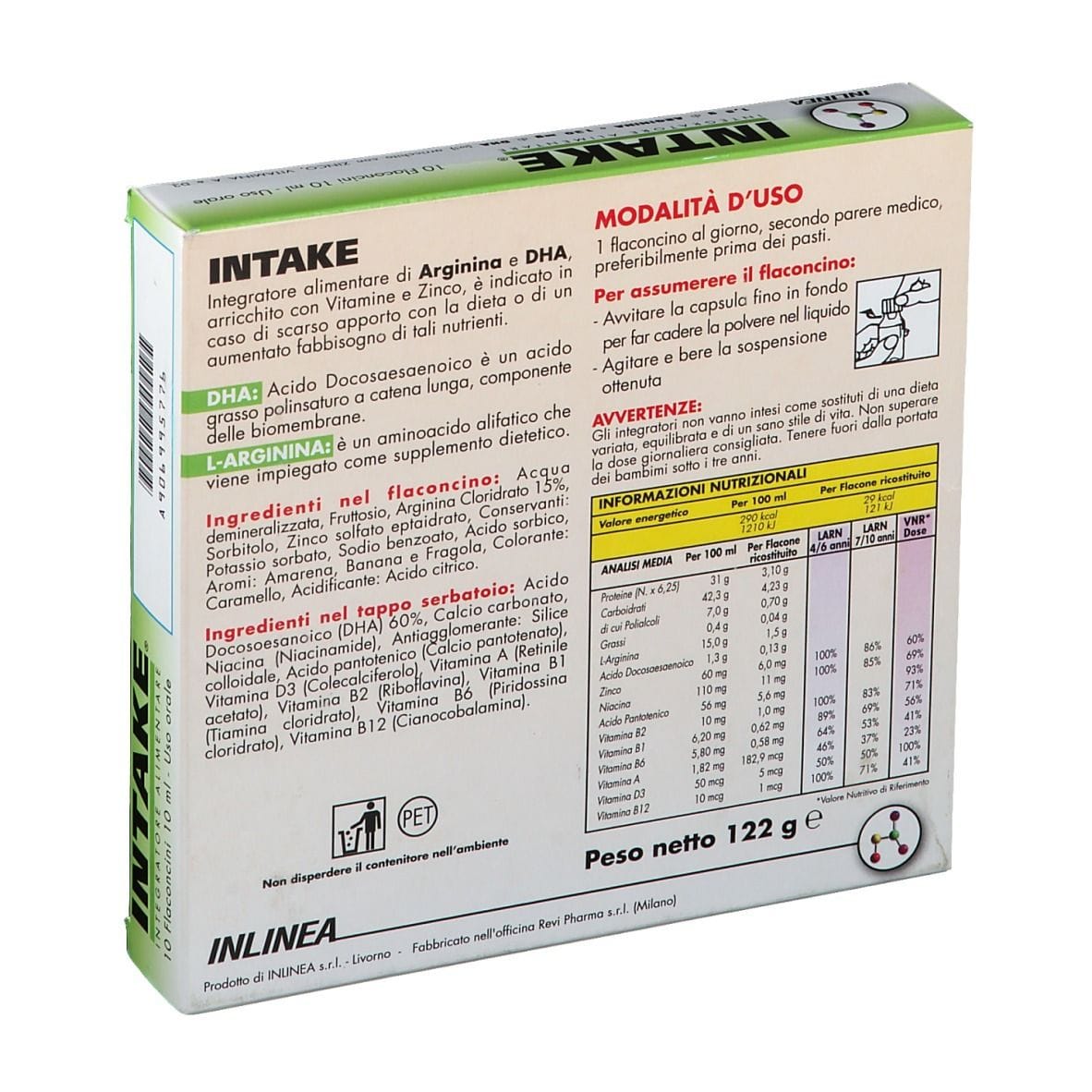 INTAKE 10 FLACONCINI 10 ML