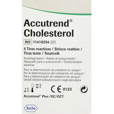 TEST COLESTEROLO TOTALE ACCUTREND CHOLESTEROL 5 PEZZI TEST COLESTEROLO TOTALE ACCUTREND CHOLESTEROL 5 PEZZI