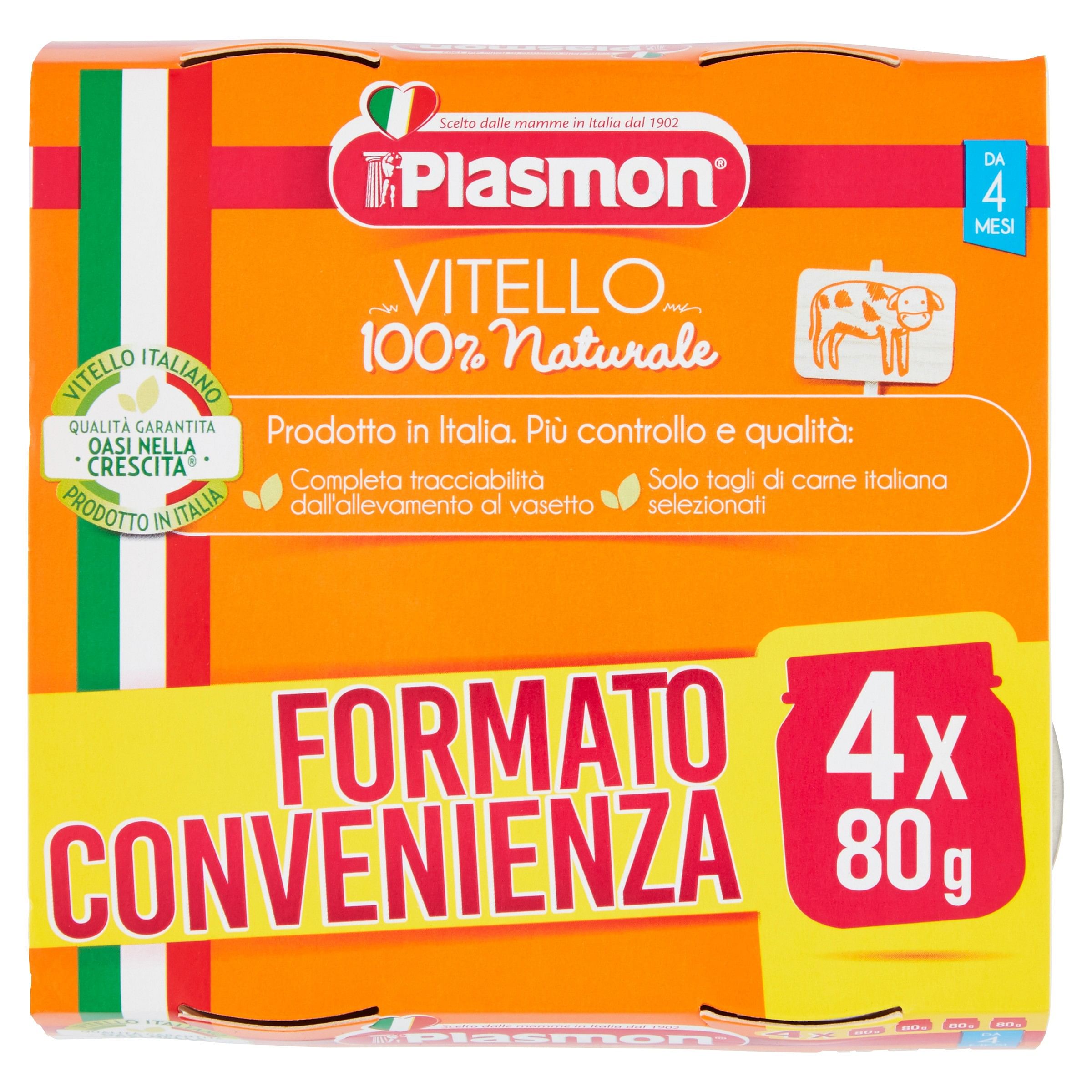 Plasmon Omogeneizzato Vitello 4 X 80 G