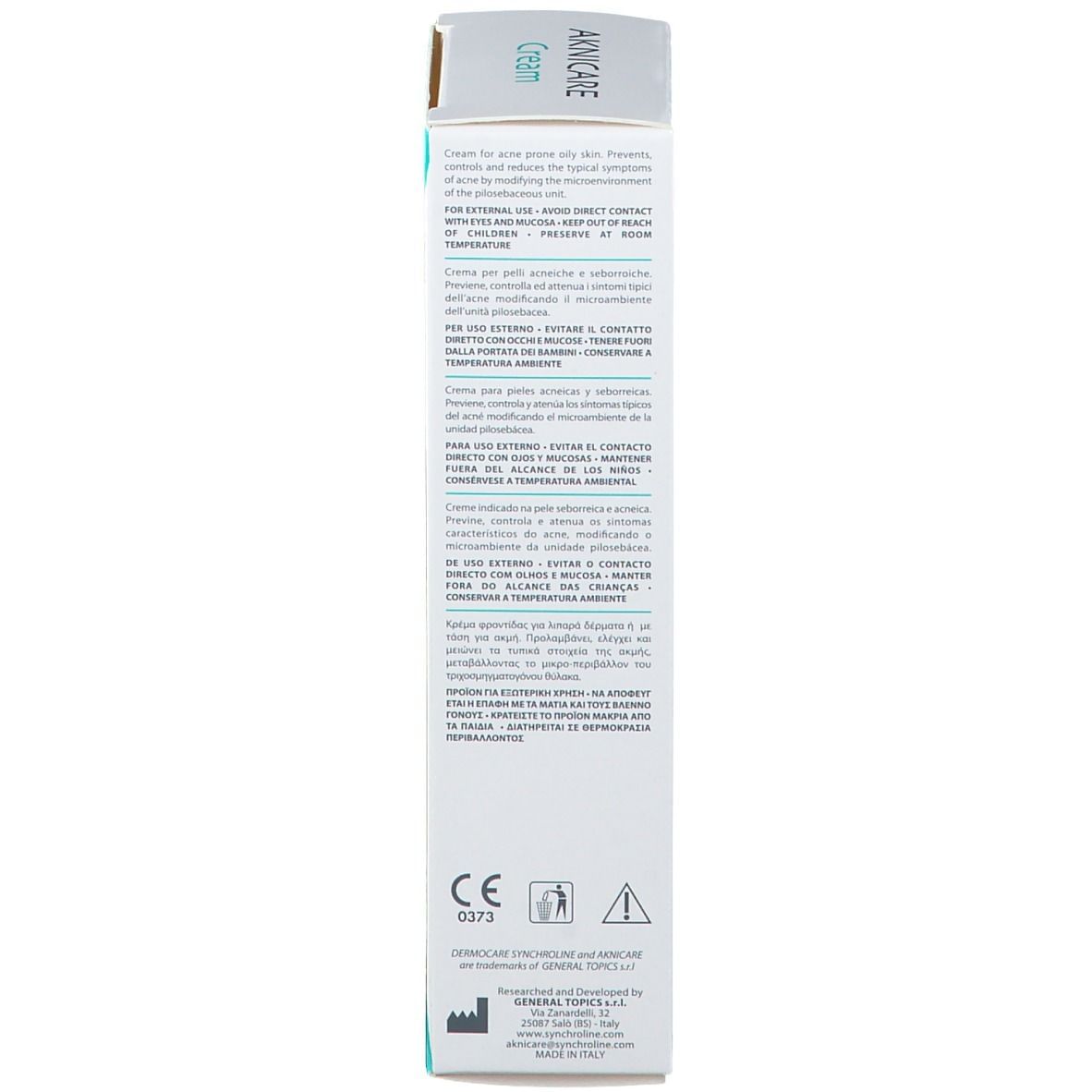 AKNICARE CREMA VISO 50ML