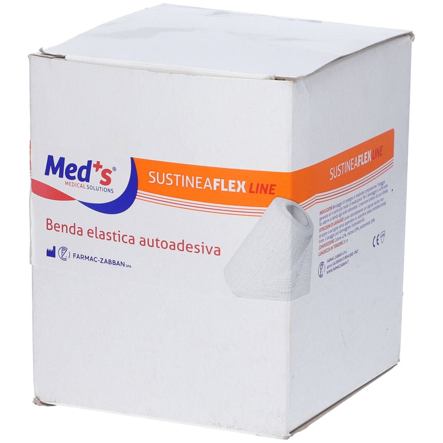 Benda Elastica Autoadesiva Sustinea Mt20 X12 Cm. Autofissante E Anallergica E' L'ideale Per Bendaggi Sportivi, Comoda E Pratica Per Gli Usi Di Primo S
