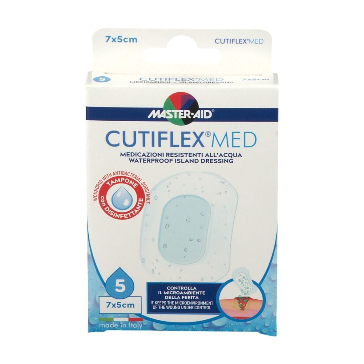 Medicazione impermeabile Master-Aid Cutiflexmed 7x5cm, 5 pezzi