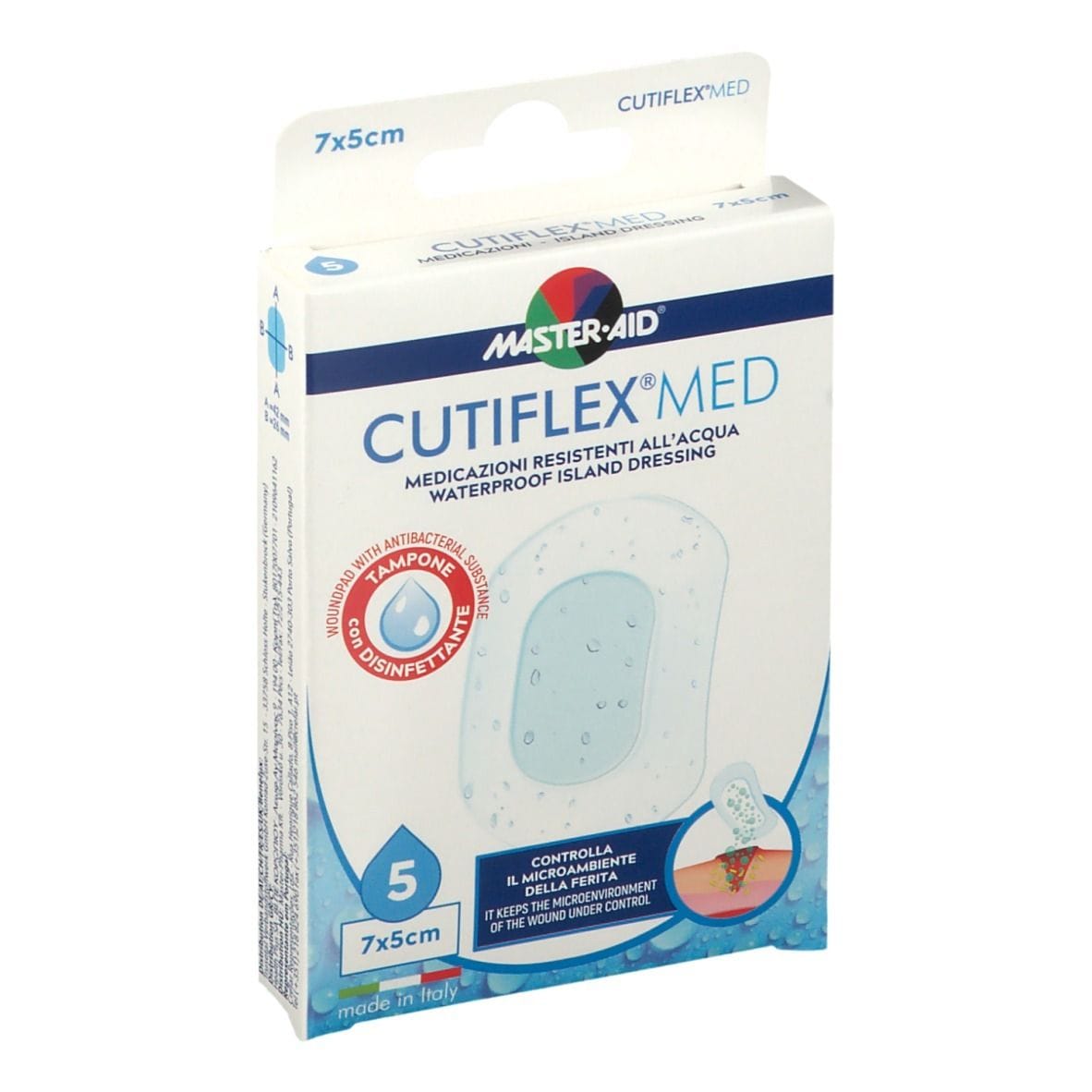 Medicazione impermeabile Master-Aid Cutiflexmed 7x5cm, 5 pezzi