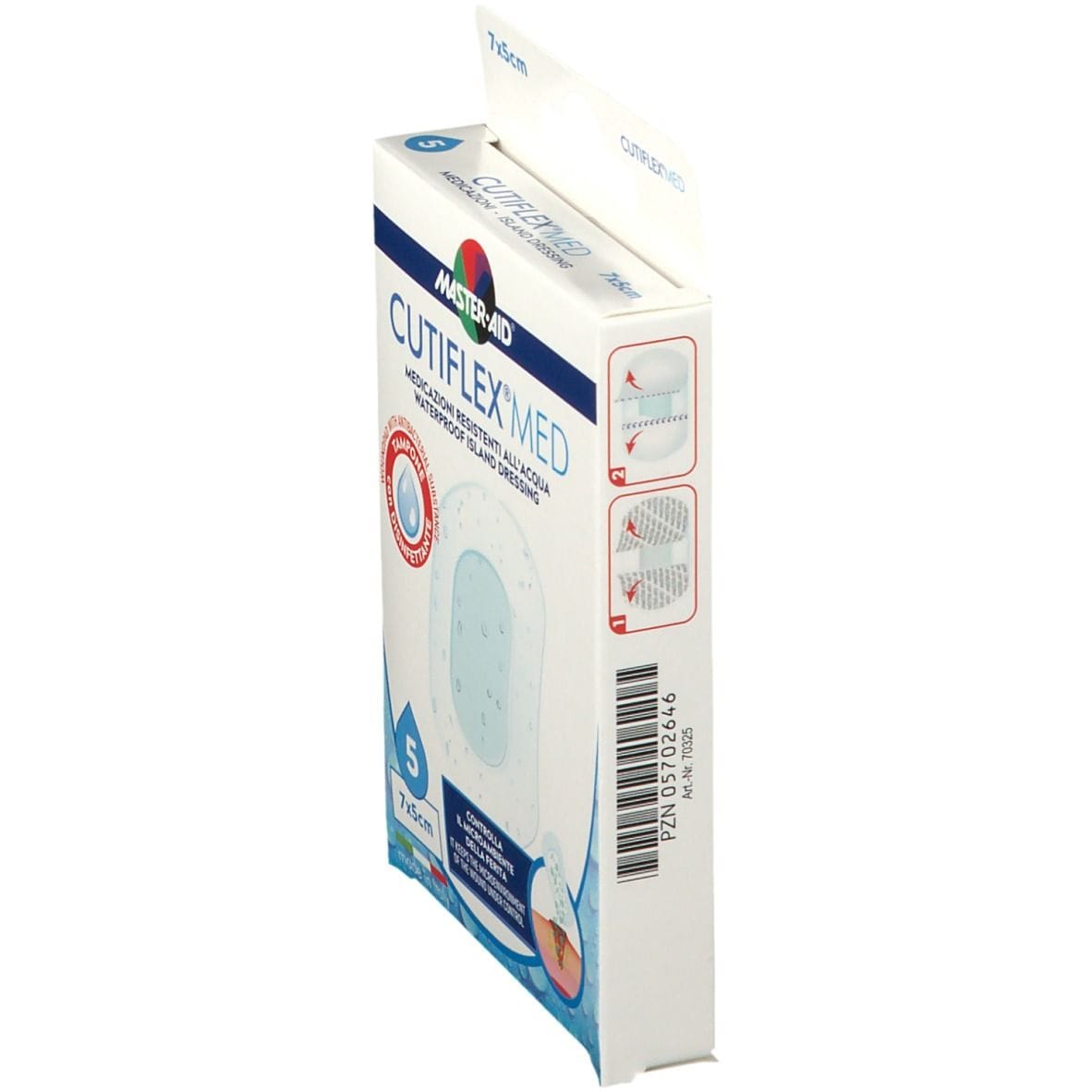 Medicazione impermeabile Master-Aid Cutiflexmed 7x5cm, 5 pezzi