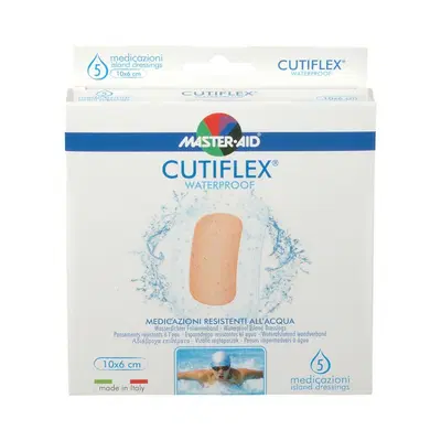 MEDICAZIONE AUTOADESIVA TRASPARENTE IMPERMEABILE MASTER-AID CUTIFLEXMED 10X6 CM 5 PEZZI MEDICAZIONE AUTOADESIVA TRASPARENTE IMPERMEABILE MASTER-AID CUTIFLEXMED 10X6 CM 5 PEZZI