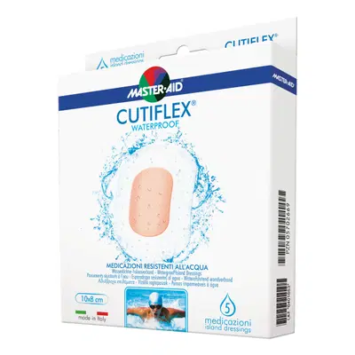 MEDICAZIONE AUTOADESIVA TRASPARENTE IMPERMEABILE MASTER-AID CUTIFLEXMED 10X8 CM 5 PEZZI MEDICAZIONE AUTOADESIVA TRASPARENTE IMPERMEABILE MASTER-AID CUTIFLEXMED 10X8 CM 5 PEZZI