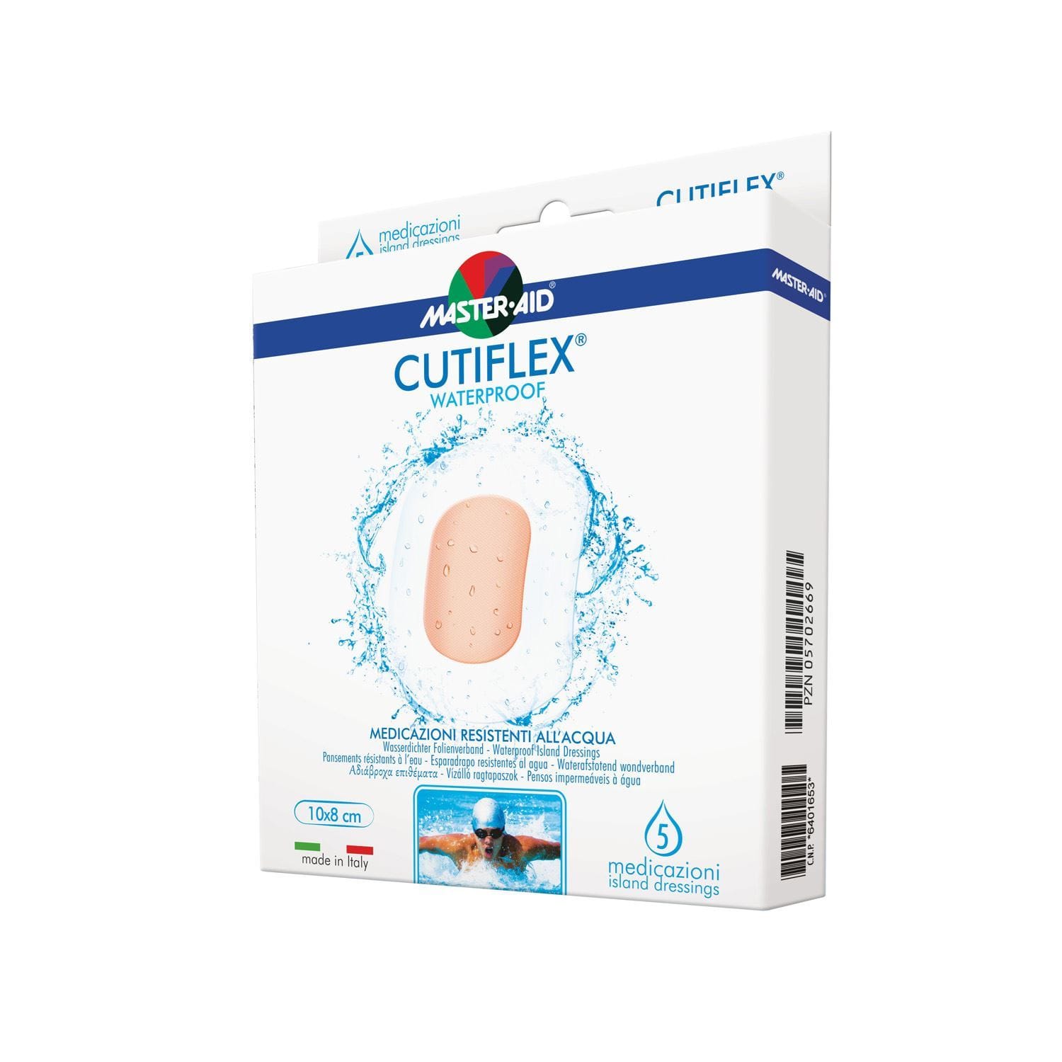 Medicazione trasparente impermeabile Master-Aid Cutiflexmed, 5 pz