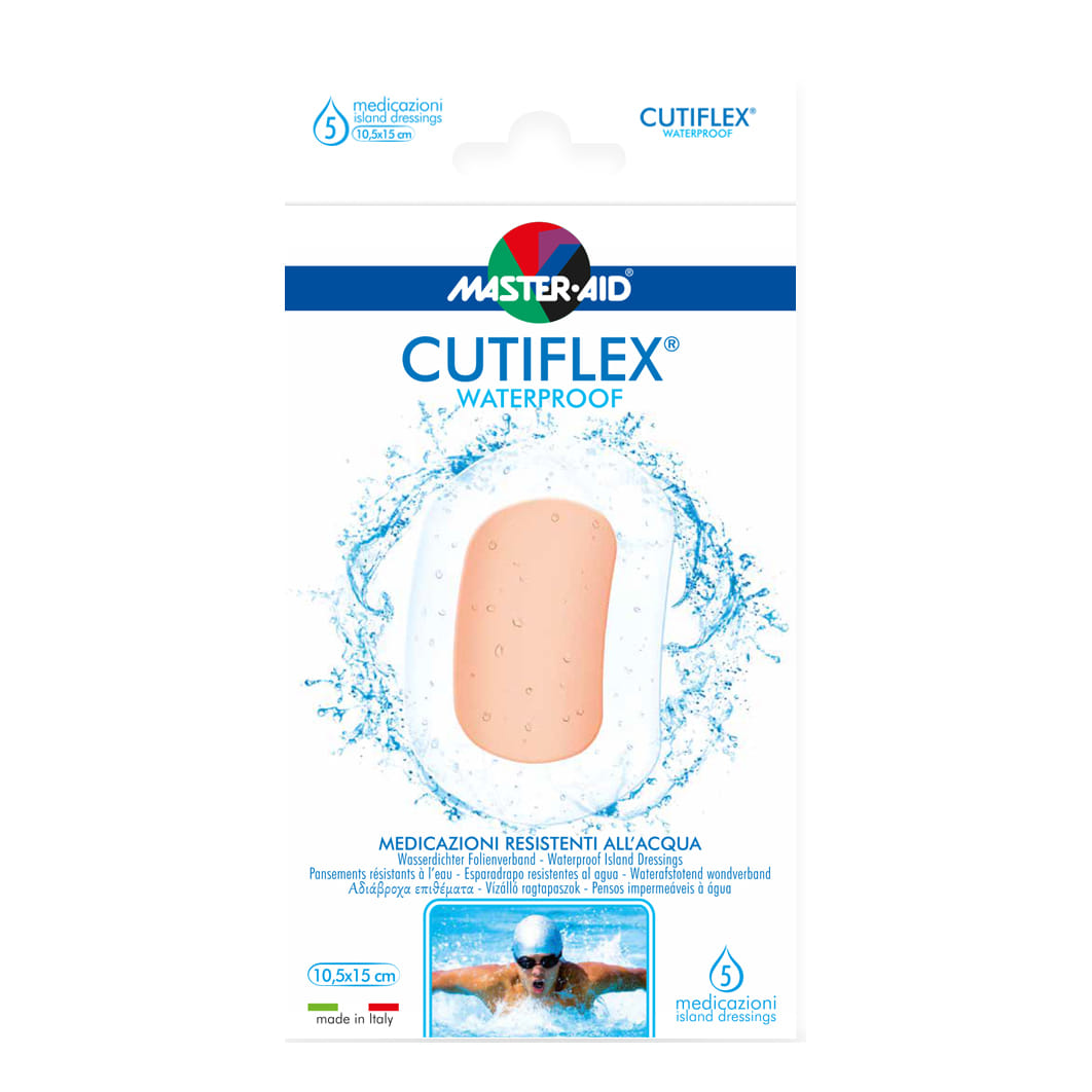 Medicazione Autoadesiva Trasparente Impermeabile Master Aid Cutiflexmed 10,5 X15 Cm 5 Pezzi